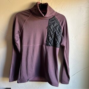 Flylow Sondra Midlayer Fleece Pullover with Funnelneck Sz S Purple/Grey
